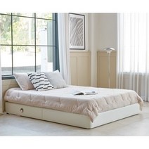 무헤드 침대 통깔판 높이 23cm 국내산 주문제작 호텔식 프레임 갤럭시, 크림