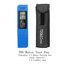 수질 PH 측정기 테스터 3 in 1 ph ph meter 전문 tds ec meter 디지털 lcd 테스트 펜 순도 필터 모니터 30, 홀스터가 있는 파란색