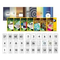 폼텍 프린텍 라벨 모음 우편 바코드 물류 인덱스 용지 라벨지, 1개, D-18. V3290/30칸/100매