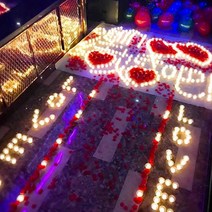 전자초1pcs 백일잔치 생일파티 홈파티 촛불길 꽃잎 티라이트 전자양초 돌잔치소품 홈파티 촬영소품 실내인테리어 홈파티소품 돌잔치용품 백일상 베이비스튜디오 셀프스튜디오 베이비샤워, 블루
