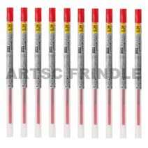 유니 스타일핏 리필심 0.38mm 혼합 10개 UMR-109-38, 레드10개(흑0청0적10)