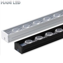 국산 삼성칩 LED바 경관조명 야외조명 간판조명 완전방수 렌즈투광바, 블랙 100cm, 6000K
