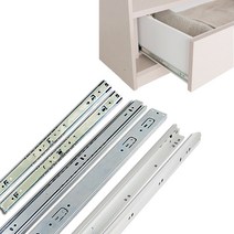 서랍레일 서랍장레일 가구레일 백색레일 구슬레일 볼레일 수납장 싱크대 씽크대 주방 밥솥레일 렌지대레일 책상 광폭 댐핑 댐퍼 고하중 철레일, 선택2) 백색레일/350mm