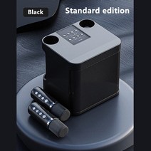 가정용 코인노래방 기계 휴대용 길거리공연 찬양 반주기 부스 ys-203 100w high power wireless 마이크 블루투스 사운드 야외 가족 파티 노래방 서브우퍼 붐, 검은색