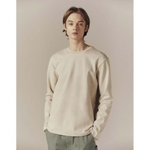 [지오다노] 2023NEW 차은우 폰테 크루넥 티셔츠 023504 라이트베이지