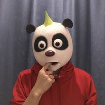 동물 가면 마스크 원숭이 의상레이브 고릴라 당나귀 말 소품동물 풀 페이스 라텍스 헬멧재미있는 축제 복장여성용, 09 panda