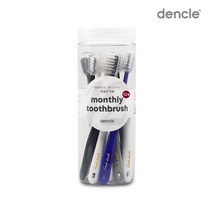 덴클 먼슬리칫솔 부드러운 이중미세모 대용량 칫솔캡포함 12개입 1세트