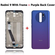 Xiaomi Redmi 9 디스플레이 터치 스크린 디지타이저 레드미 9A 9C LCD M2004J19AM2004J19C 교체 부품, [10] 9 Purple Frame Cover