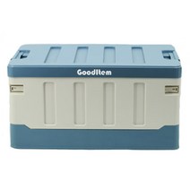 굿아이템 폴딩 리빙박스 65L 로우커버, 1개, 화이트블루