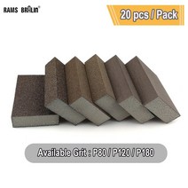 사포대 사포질 전동 바닥 수동 원형 20 조각 Sanding 스폰지 블록 나무 벽 부엌, 04 MIX
