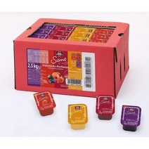 (독일직배) Schwartau Samt 슈바르타우 삼트 과일잼 과일쨈 일회용 딸기 블루베리 복숭아 과일 스프레드 25g 100개입 Schwartau Samt assortment b