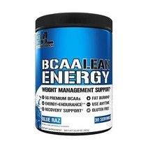 EVL BCAA Lean Energy Powder - Pre Workout Green Tea Fat Burner Support with BCAAs Amino Acids and Cl, Delicious Blue Raz