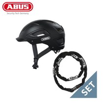아부스 헬멧 자물쇠세트 하이반2.0 4804c 110cm 블랙, 화이트 M