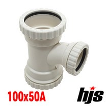 HJS DRF 원터치 이경 T 소켓 LT 100x50A (PVC 신형 이음관 PPI 평화 부속), 1개