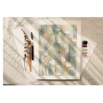 백드롭페인팅 나이프로 그림그리기 추상화유화 다양한사이즈 원형하트 아크릴화 집콕취미미술키트, 27 x 35cm (8000원), 예, 1.슈팅스타