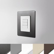 드림철물 접착식스위치커버 155x200 베르블럭 5가지색상, 5) 매트브라운