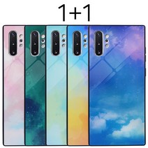 더조은셀러 1+1 갤럭시노트10 포시즌 강화유리 케이스 N971 N976 글라스 방탄 휴대폰