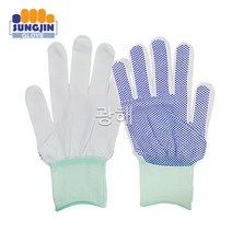 성진 나이스 점박이 장갑 (1팩 10켤레) S M L 도트 논슬립 작업장갑, 흰색 L, 1팩