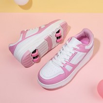 바퀴달린신발 바퀴 휠리스 LED 발광 롤러 신발 슈즈 운동화 RS15, 핑크