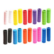 자전거 플라스틱 컬러 일자 핸들그립 교체용 손잡이, 핑크2pcs