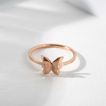 노이드비 써지컬스틸 나비한마리 심플반지