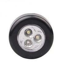 XIAOMI LED Touch Control Night Lights Round Lamp Cabinet Closet Push Stick On Home Kitchen Bedroom L, [01] Black, [04] 4 Pieces