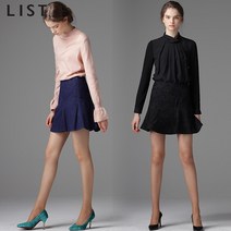 리스트 고품격 페미닌 자수레이스 플레어 스커트