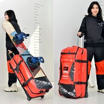 대용량 스키백 스노우보드가방 캐리어 수납 용품 스키복 보드복 부츠, 레드120L