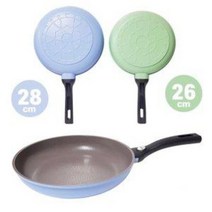 리빙아트 세라믹코팅 후라이팬 (친환경 주물팬 궁중팬 프라이팬 원형 요리팬), 1P, 민트26cm