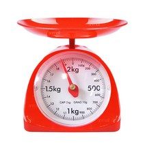 에스앤몰 아날로그 주방저울 음식 요리 무게 측정 계량 눈금 저울, 2kg (색상랜덤)