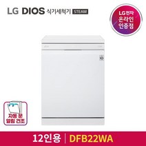 LG 디오스 식기세척기 DFB22WA 12인용 100도 트루스팀