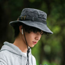 우버디즈 투웨이 어반 아웃도어 등산 모자 버킷햇, 차콜