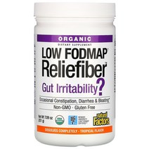 내추럴 팩터스 Natural Factors 유기농 저포드맵 Reliefiber 트로피컬향 201g(7.09oz)