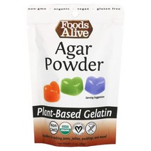 Foods Alive 한천 분말 식물성 젤라틴 2oz(56g), 2kg