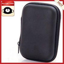 장비하드케이스 헤드폰 보관 상자 usb 하드 케이스 이어폰 가방 키 동전 가방 방수 sd 카드 케이블 이어 버드 홀더 상자 라운드 사각형 모양, 직사각형 검정