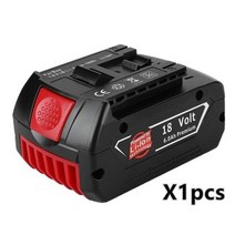 보쉬 충전기 호환 Bosch 드릴링 기계용 18V 배터리 60 Ah 리튬 이온 BAT609 BAT609G BAT618 BAT618G BAT614 + 1, 1pcs Battery