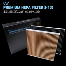 카띵(car thing) 맑은숲 차량용 자동차 헤파13등급 에어컨 필터 PM 0.3 초미세먼지, 기아 ,K5(K5 /1세대 더뉴K5 /K5 HEV)
