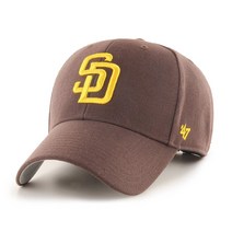 47BRAND 프리사이즈 야구 모자 MVP 클린업 다크브라운 샌디에고 파드리스 남녀공용