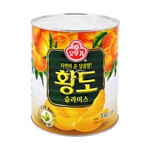 오뚜기 황도 슬라이스 통조림, 3kg, 3개