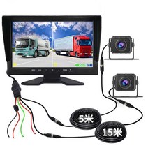 대형 캠핑카 카라반 4채널 블랙박스 360도 카메라, 10인치 6채널 모니터링 + 메모리 없음