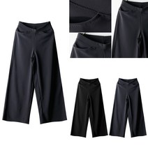 여성 봄가을 합포원단 기본 와이드 스판 통바지 일자 밴딩팬츠 1137