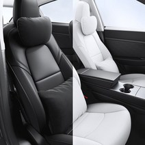 테슬라 알칸타라 고급 프리미엄 목 쿠션 허리 쿠션 헤드 등 화이트 블랙 모델3 모델Y, 테슬라 등(허리) 쿠션, 테슬라 블랙
