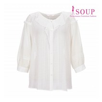 SOUP 핀턱 러플 블라우스(SW8LSM1)