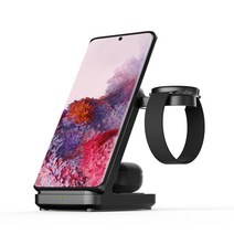 타이탄 3in1 갤럭시 워치5 완벽충전 Z플립 Z폴드 버즈 프로 멀티 고속 무선충전 거치대 X-33[QC3.0 충전 어댑터/충전케이블2M포함]
