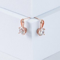 클루(CLUE) 당일배송 댕글다이아 로즈골드 귀걸이 CLER21372PPW