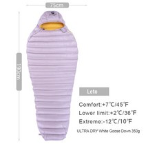구스다운 극 동계 침낭 백패킹 거위털 이불 텐트용 보온 덕 다운 오리털 4, 그레이 M