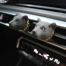 헤카테 블랙재규어 골드체인 차량용 석고방향제, 골드큐빅, 화이트라이트(품절)