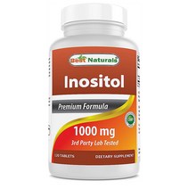 Best Naturals Inositol 이노시톨 1000mg Vitamin B8 120정, 1개