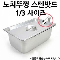 타공 밧드뚜껑 사이즈 1p 스텐 1/3 노치뚜껑
