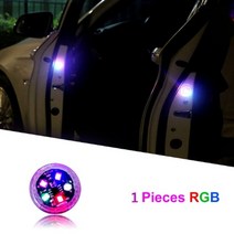 원격 시동 경보기 1/2/4Pcs 유니버설 LED 문 열림 안전 경고 충돌 조명 마그네틱 센서 스트로브 깜박임 알, 02 1 PCS  RGB